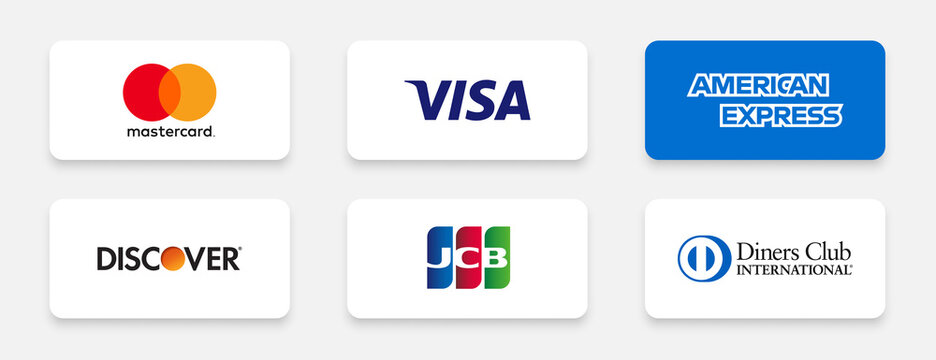 支持的支付方式包括Visa、Mastercard等